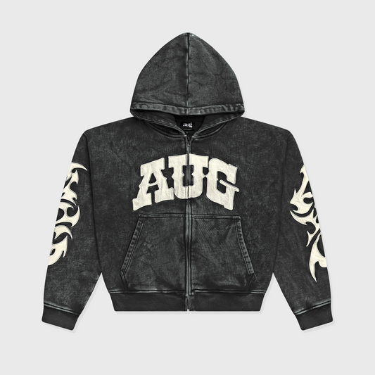 CARBON WASHED ZIP UP