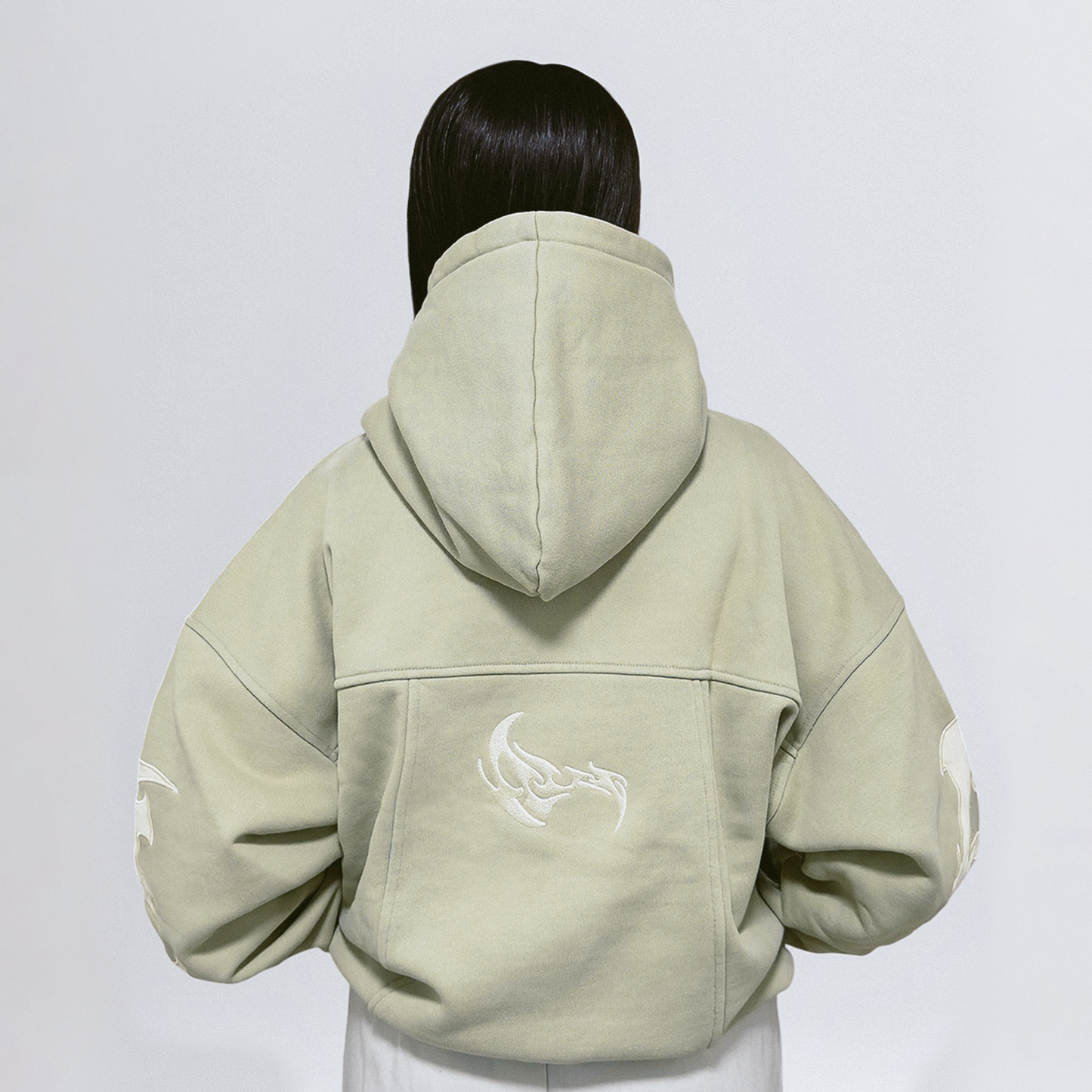 CELADON WASHED ZIP UP