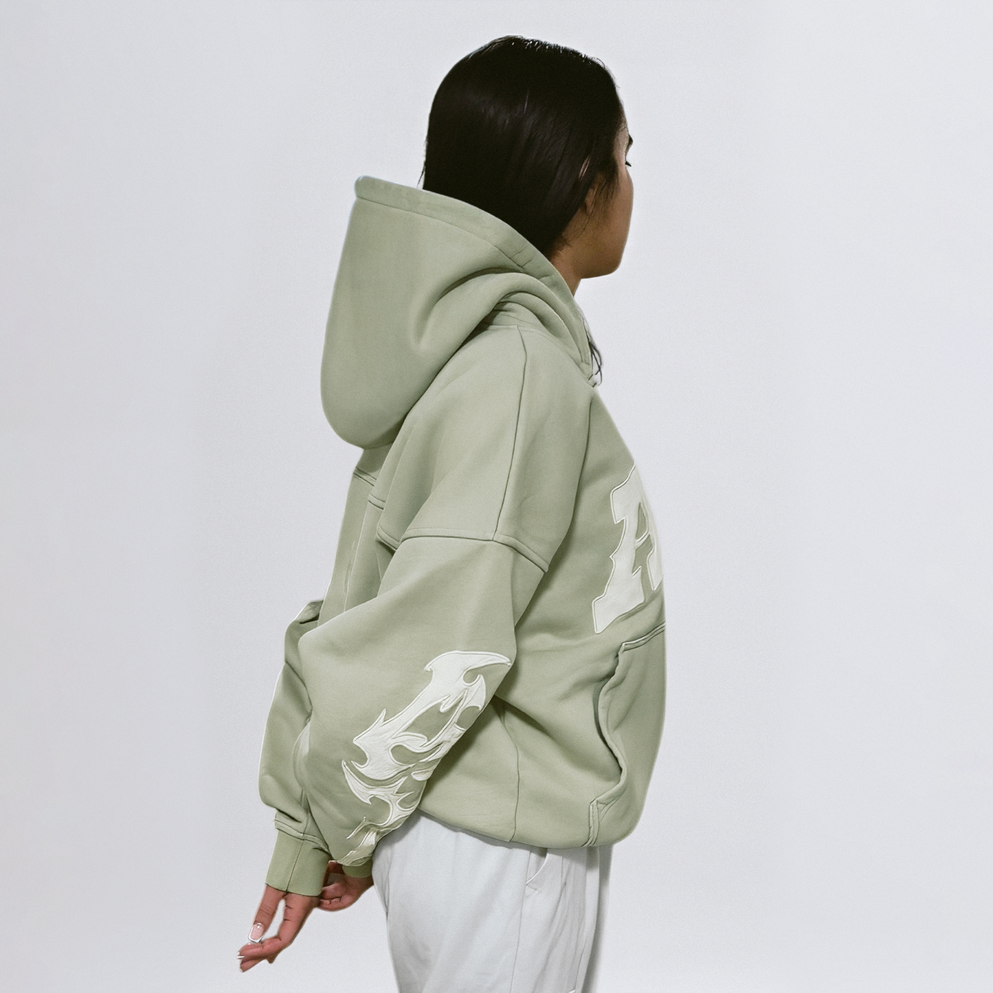 CELADON WASHED ZIP UP