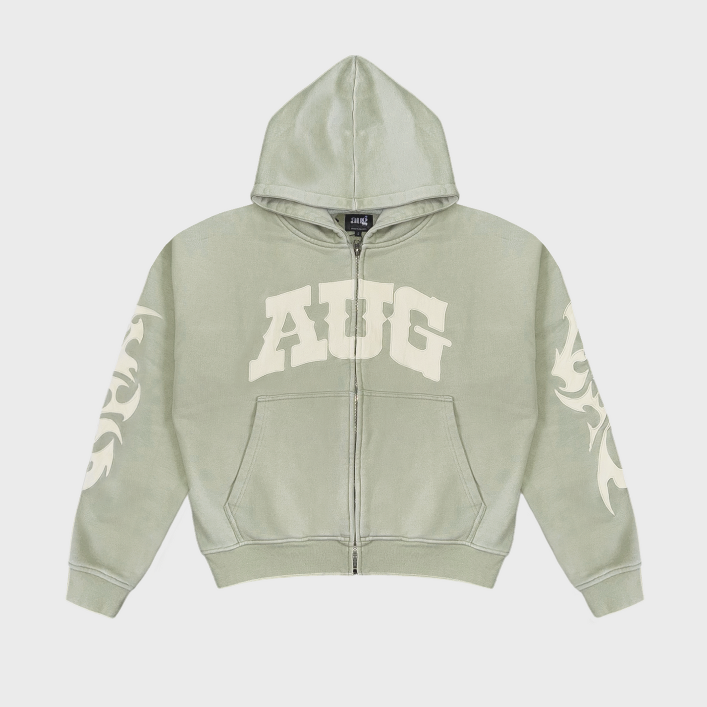 CELADON WASHED ZIP UP